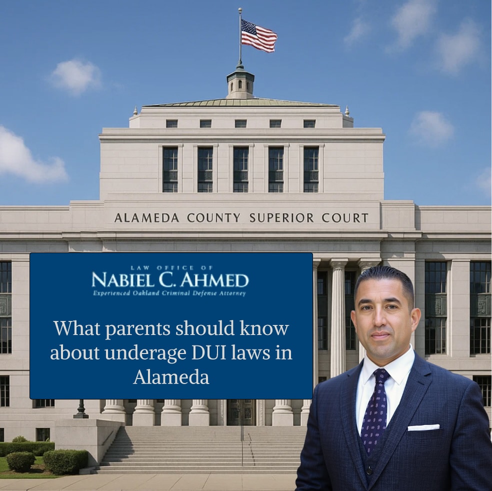 What parents should know about underage DUI laws in Alameda